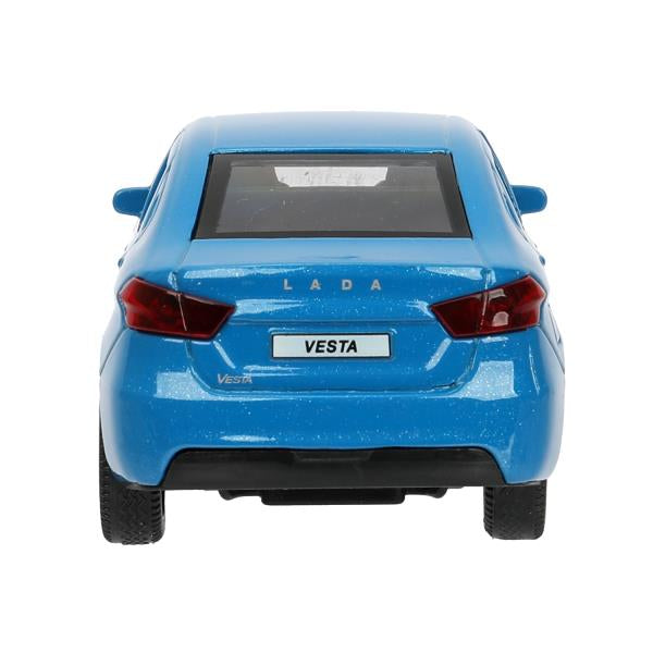 Машина металл LADA vesta 11,5 см, двери, синий, кор. Технопарк в кор.2*36шт