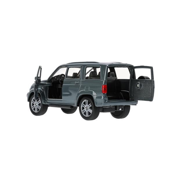Машина металл UAZ patriot, 12 см, дв., багаж., инерц., серый, кор. Технопарк в кор.2*24шт