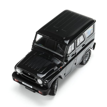 Машина ру UAZ HUNTER, свет, 30 см, черный, кор Технопарк в кор.24шт
