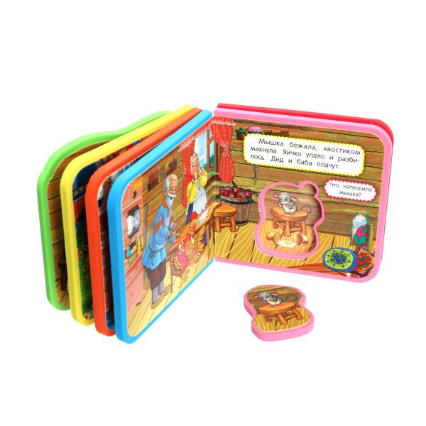 Курочка ряба (eva с вырубкой и пазлами 102х102мм 5 разв. 5 пазл) Умка в кор.40шт