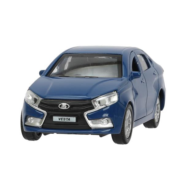 Машина металл LADA vesta 11,5 см, двери, темно-синий, кор. Технопарк в кор.2*36шт