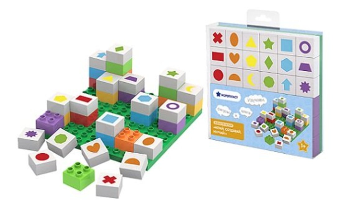 КОНСТРУКТОР «ИГРАЙ, СОЗДАВАЙ, ИЗУЧАЙ (ФИГУРЫ - 37 ДЕТ.)» в кор.8шт