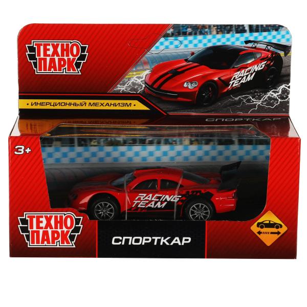 Машина металл СПОРТКАР, 10 см, инерция, кор. Технопарк в кор.2*120шт