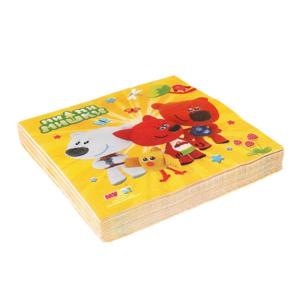 Салфетки бумажные Ми-ми-мишки 33*33 см, 20 листов в упаковке ИГРАЕМ ВМЕСТЕ в кор.30шт