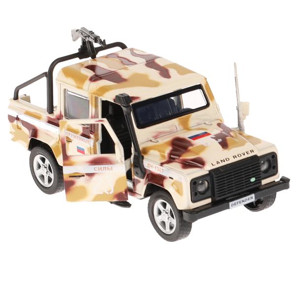Машина металл LAND ROVER DEFENDER PICKUP КАМУФЛЯЖ 12 см, двери, багажн, кор. Технопарк в кор.2*36шт