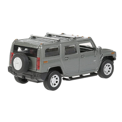 Машина металл HUMMER "hummer h2", дл12см,откр дв,багаж,инерц,темн-сер,в кор Технопарк в кор.2*36шт