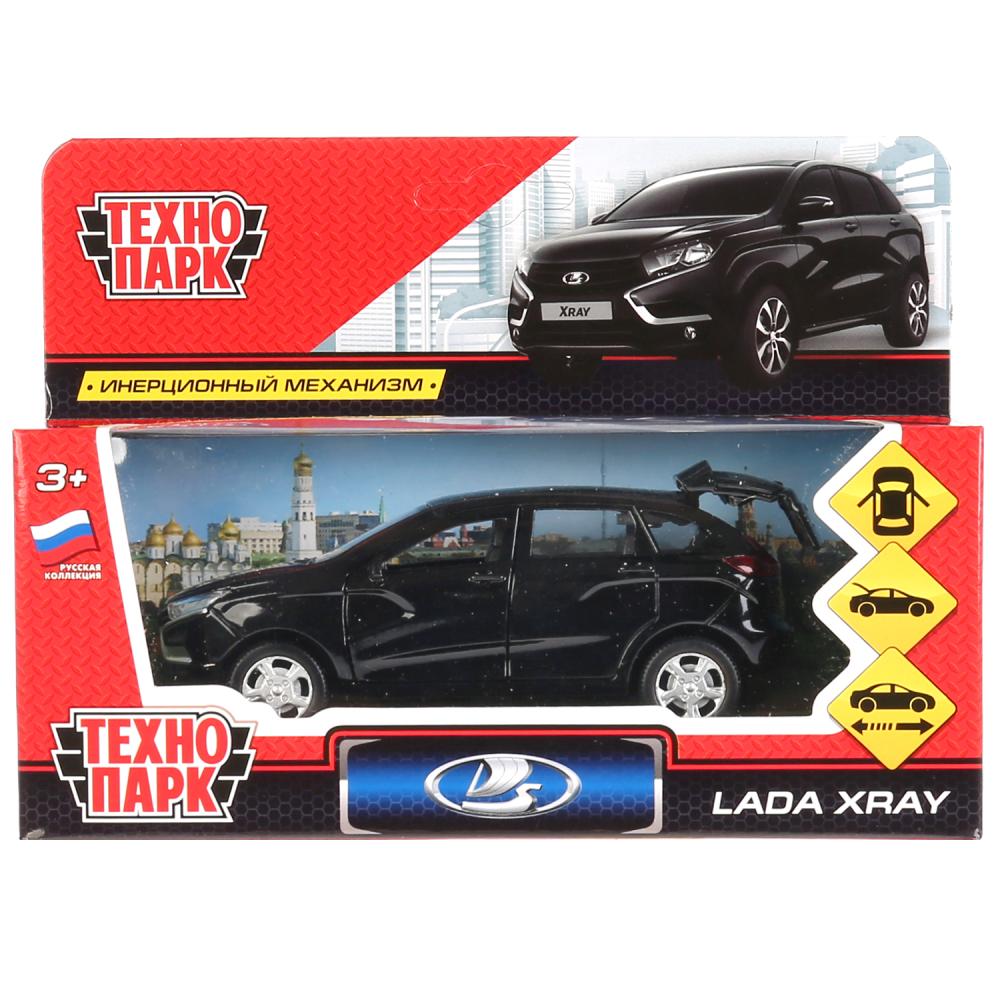 XRAY-BK Машина металл LADA XRAY, 12см, открыв. двери, инерц, черный 9818 в кор. Технопарк в кор.2*36