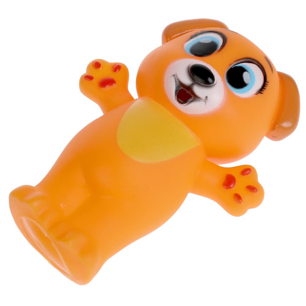 Игрушка для ванны собачка 9 см, в сетке, КАПИТОШКА в кор.2*240шт