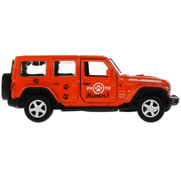 Машина металл JEEP WRANGLER SAHARA САФАРИ 12 см, двери, багаж, инерц, кор. Технопарк в кор.2*36шт