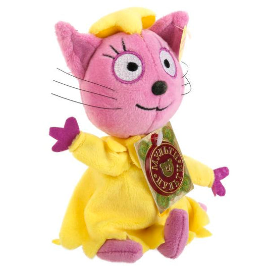 МЯГКАЯ ИГРУШКА "МУЛЬТИ-ПУЛЬТИ" ТРИ КОТА. ЛАПОЧКА 13СМ, ОЗВУЧ. РУСС. ЧИП В ПАК. в кор.24шт