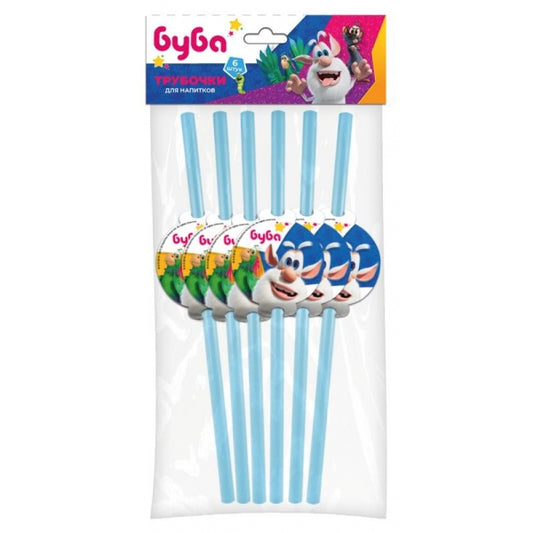Трубочки для напитков БУБА набор из 6 шт Товары для праздника в кор.96наб