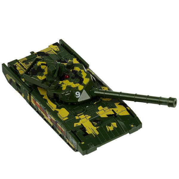 Модель металл свет-звук АРМАТА ТАНК Т-14 12 см, вращ.баш, инерц, камуф, кор. Технопарк в кор.2*24шт