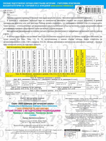 3000 примеров по математике. Лучший тренинг. Умножаем. Делим. Примеры с "окошками". С методическими рекомендациями. 4 класс