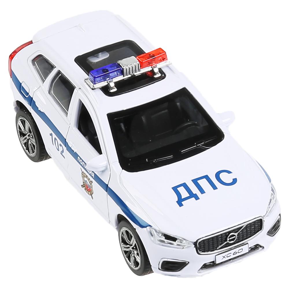 Машина металл "volvo xc60 r-desing полиция" 12см,откр.двери,инерц.,белый в кор Технопарк в кор2*36шт