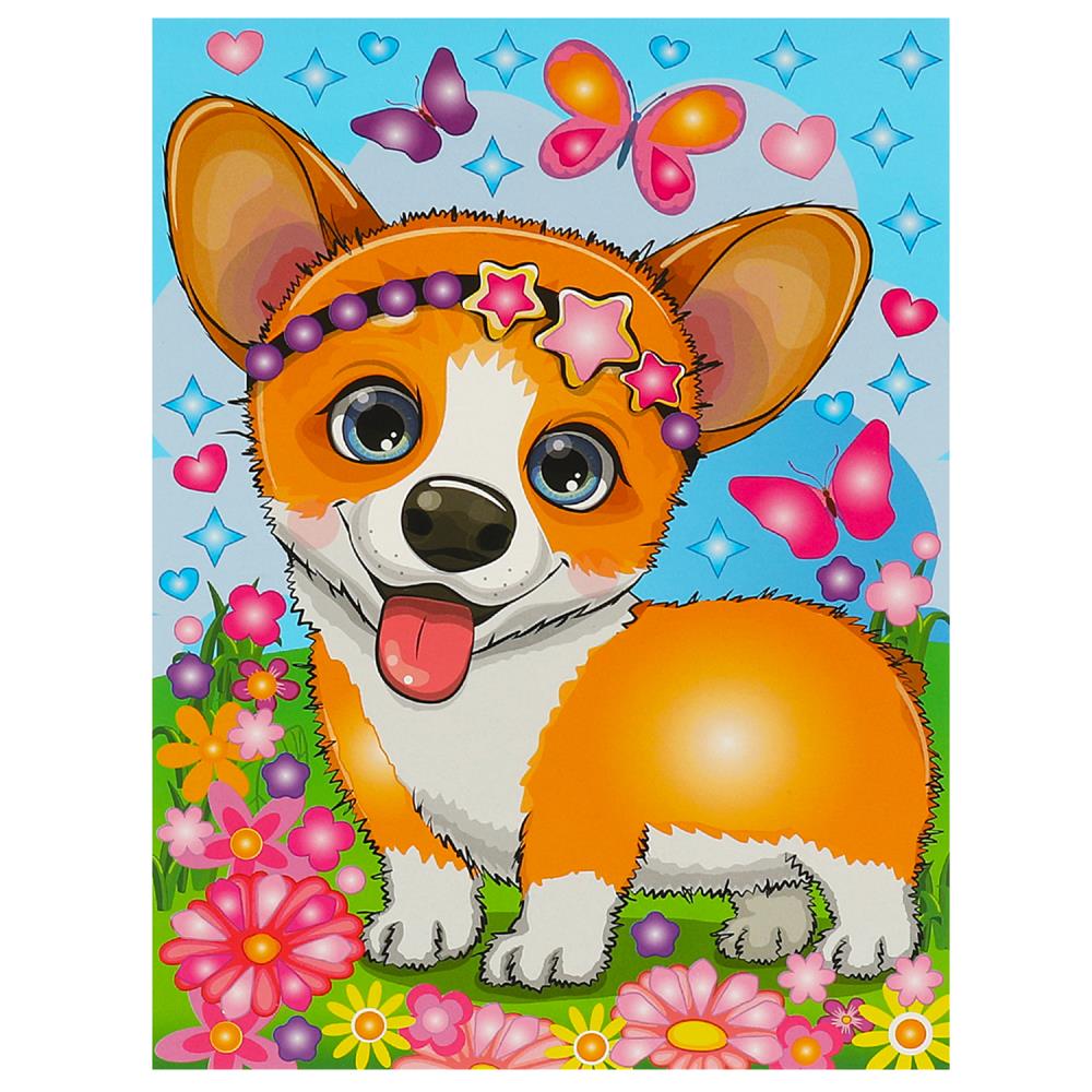 Гелевая мозаика 17*23 см корги МУЛЬТИ АРТ в кор.100шт