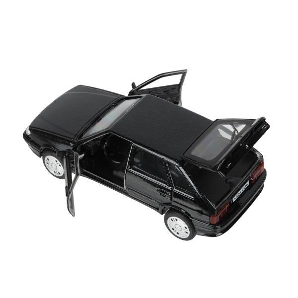 Машина металл LADA -2114 "SAMARA", 12 см, двери, багаж, инерц., черный, кор. Технопарк в кор.2*36шт
