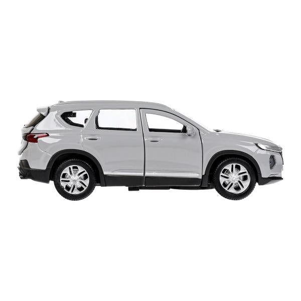 Машина металл HYUNDAI SANTAFE 12 см, двери, багаж, инерц, темно серый, кор. Технопарк в кор.2*36шт