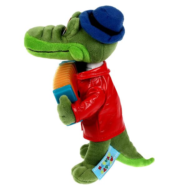 Игрушка мягкая СОЮЗМУЛЬТФИЛЬМ Крокодил Гена с аккордеоном 21см озвучен МУЛЬТИ-ПУЛЬТИ в кор.24шт