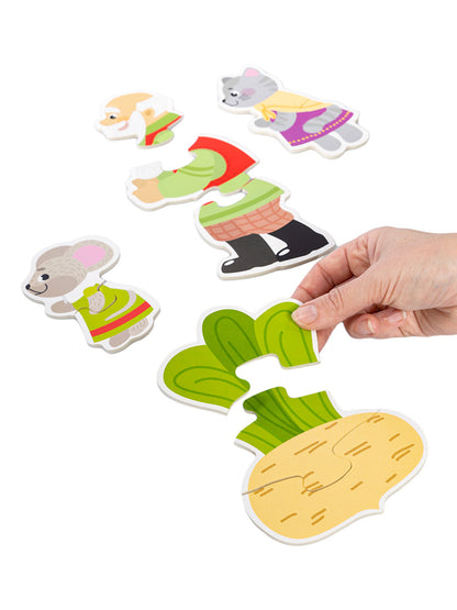 Пазлы контуры "Репка" 7 фигурок Baby Toys (мягкие)