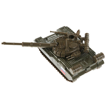 Машина металл Танк T-90, размер 12см, инерц.механизм., подвиж. дет., в кор. Технопарк в кор.2*24шт