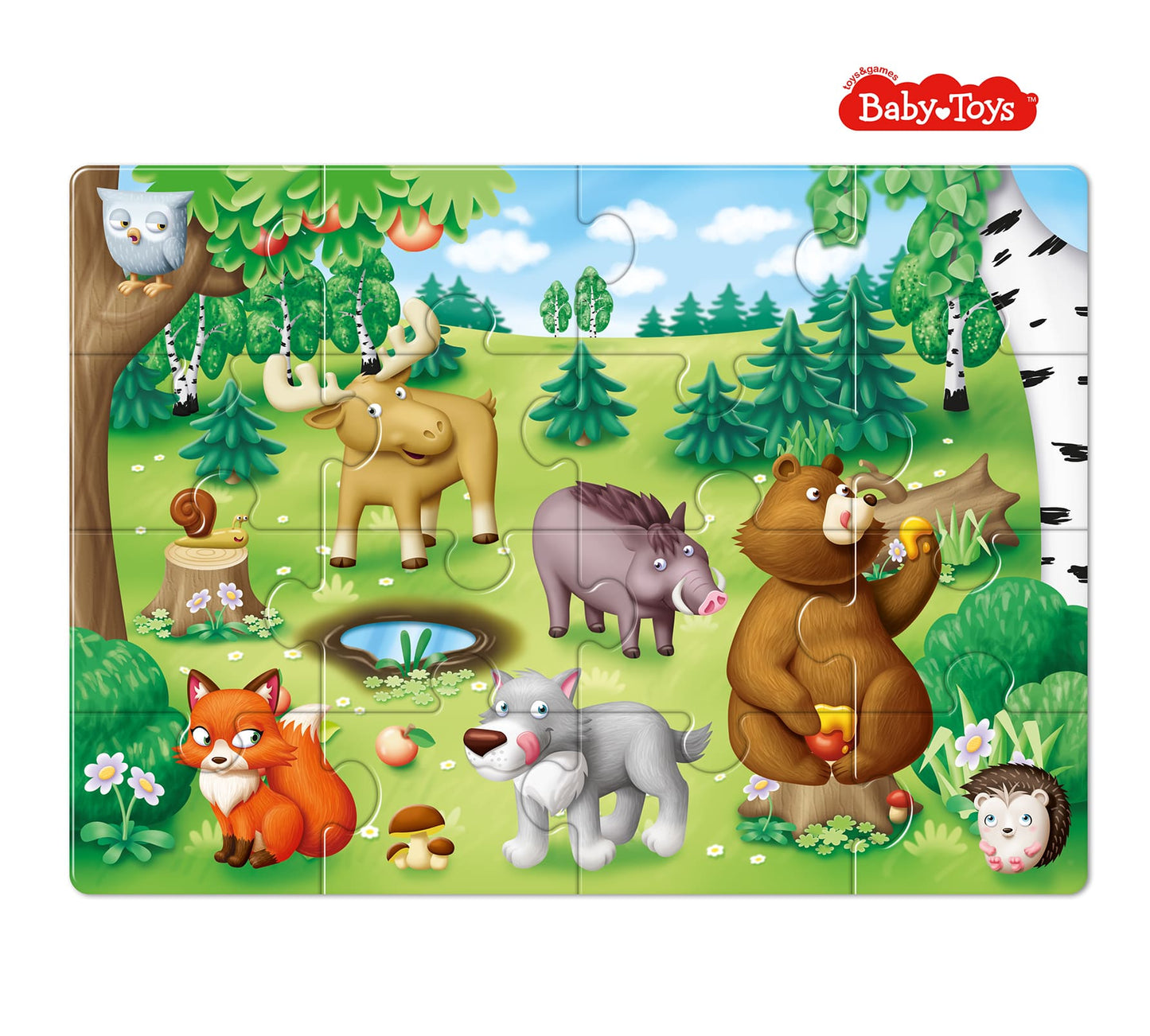 Пазл First Puzzle "Кто живет в Лесу" (16 эл) Baby Toys