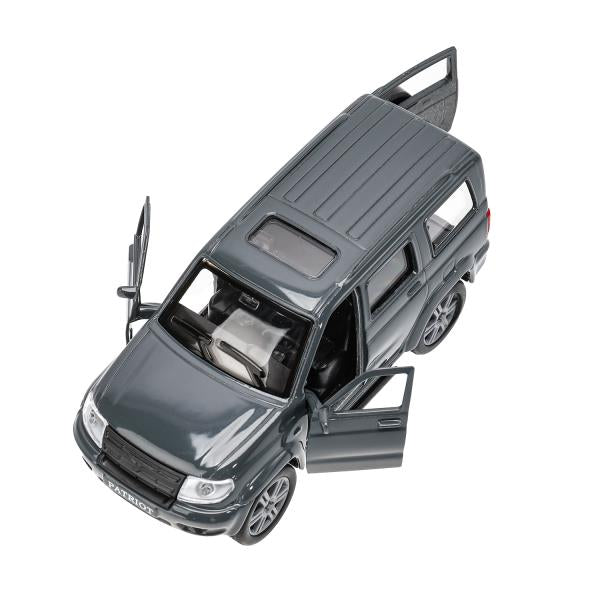 Машина металл UAZ patriot, 12 см, дв., багаж., инерц., серый, кор. Технопарк в кор.2*24шт