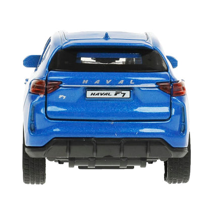 Машина металл HAVAL "haval f7", длина 12 см, дв, багаж, инер, синий, в кор. Технопарк в кор.2*36шт