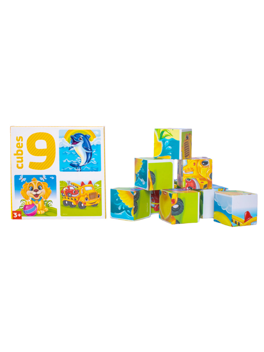 Кубики "Глазастики" (без обклейки) 9 шт Baby Toys