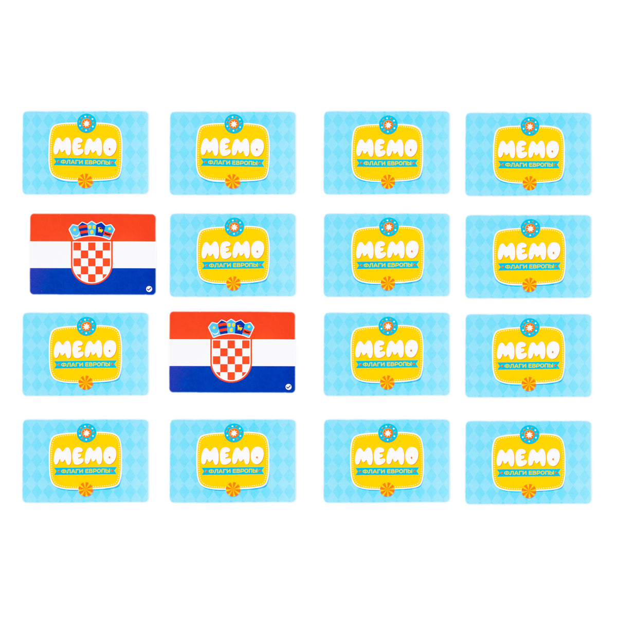 Игра настольная "МЕМО" Флаги (Европа). Серия АКТИВ time