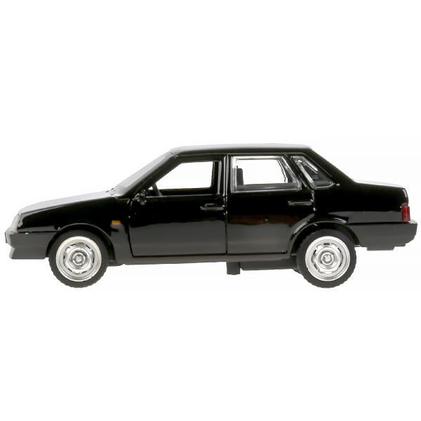 Машина металл LADA-21099 "СПУТНИК" 12 см, двери, багаж, инерц, черный, кор. Технопарк в кор.2*36шт