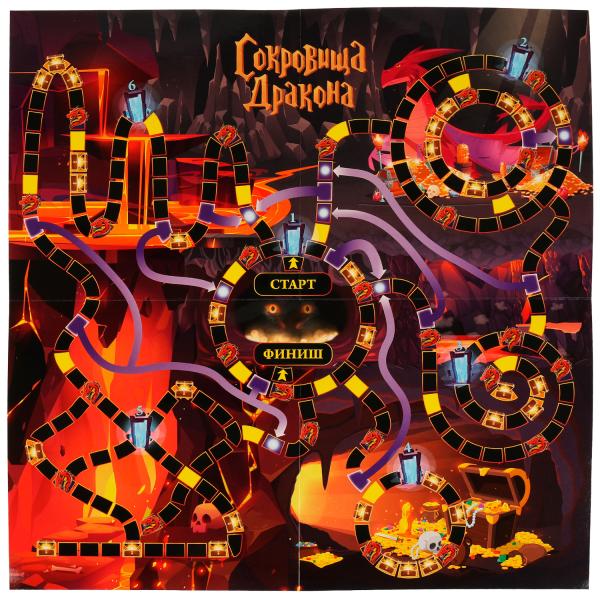 Сокровища дракона. Настольная игра-квадрат. 40карточек. 250*250*55 мм 82 стр. Умные игры в кор.10шт