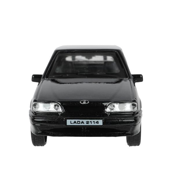 Машина металл LADA -2114 "SAMARA", 12 см, двери, багаж, инерц., черный, кор. Технопарк в кор.2*36шт