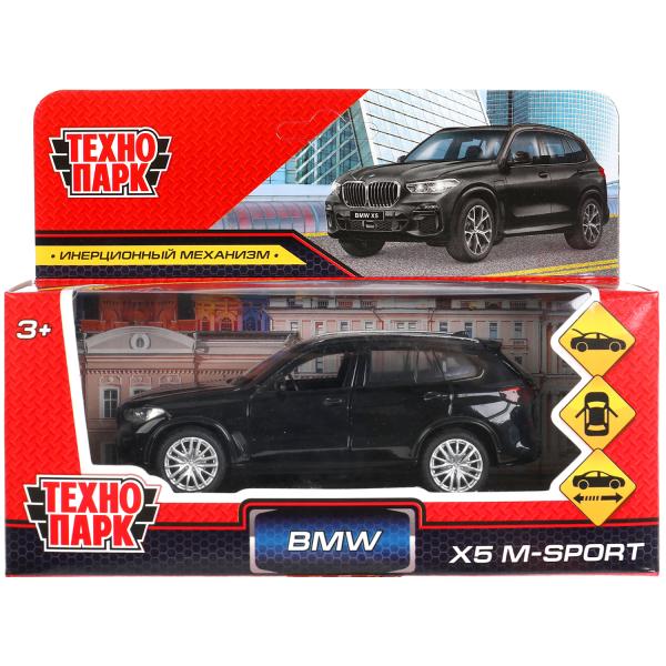 Машина металл BMW X5 M-SPORT 12 см, двери, багаж, инерц, черн, кор. Технопарк в кор.2*36шт