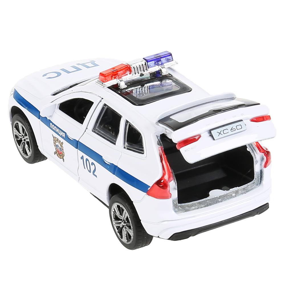 Машина металл "volvo xc60 r-desing полиция" 12см,откр.двери,инерц.,белый в кор Технопарк в кор2*36шт