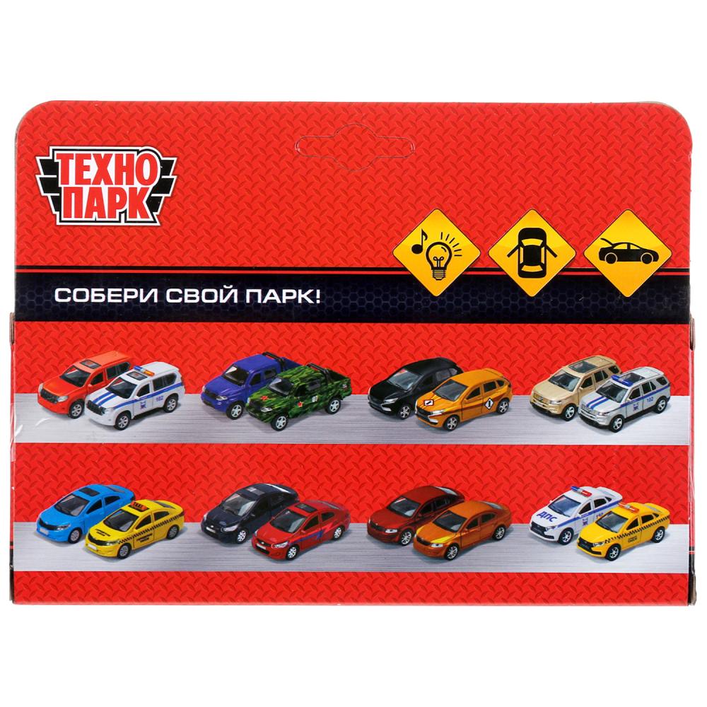 Машина металл свет-звук HUMMER "hummer h2 полиция" 12см, инерц., белый в кор. Технопарк в кор.2*36шт