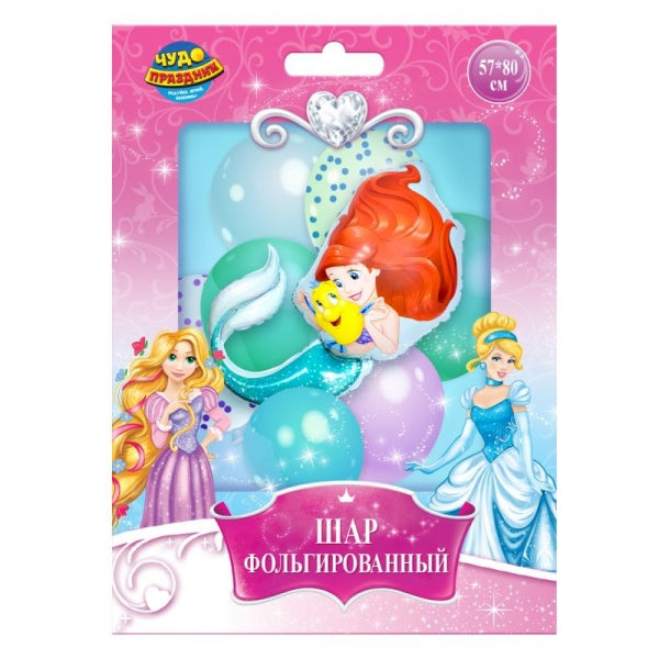 Шар фольгированная фигура русалочка 67*80 см ЧУДО ПРАЗДНИК в кор.525шт