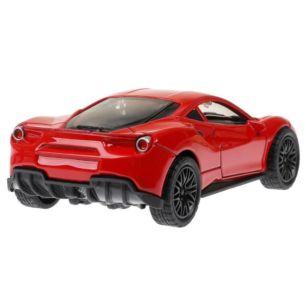 Машина металл ferrary 488 gtb 12 см, двери, багажник, инерция Технопарк в кор.2*120шт