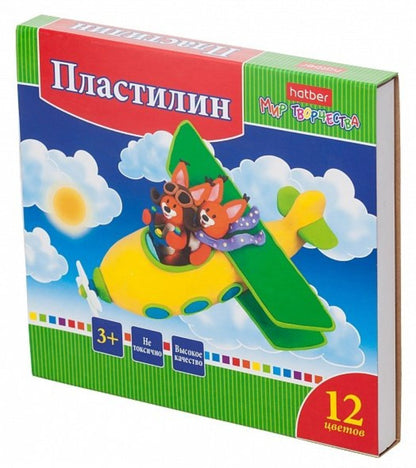 Пластилин 12цв 240г со стеком Ушастики,KPn_12880