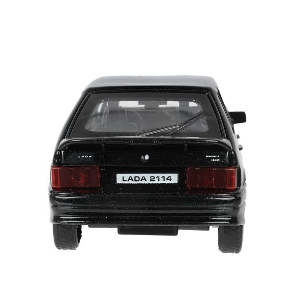 Машина металл LADA -2114 "SAMARA", 12 см, двери, багаж, инерц., черный, кор. Технопарк в кор.2*36шт