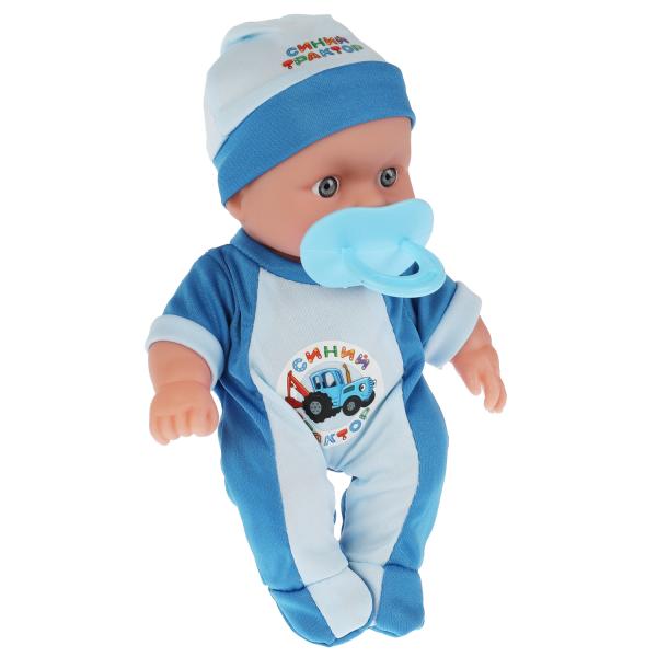 Пупс Синий ТРАКТОР 20 см, аксессуары КАРАПУЗ в кор.2*48шт
