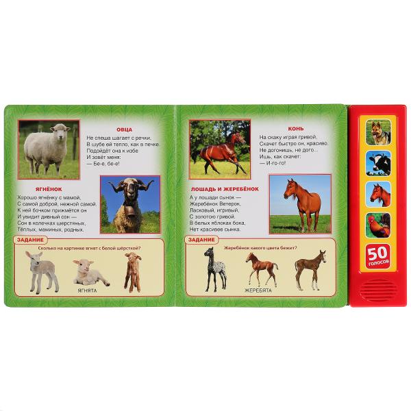 "Умка". Домашние животные. В.Степанов (5 зв. кнопок. Говорящая энциклопедия). 200х175мм в кор.32шт