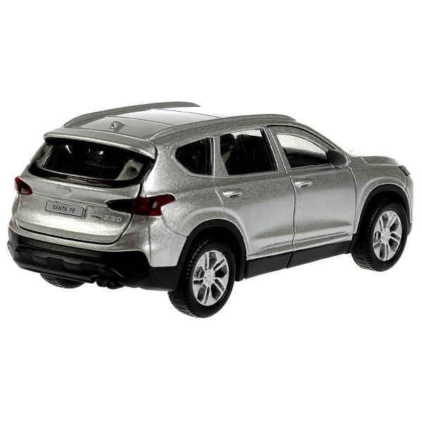 Машина металл HYUNDAI SANTAFE длин 12 см, двер, багаж, инер, серебрист, кор. Технопарк в кор.2*36шт