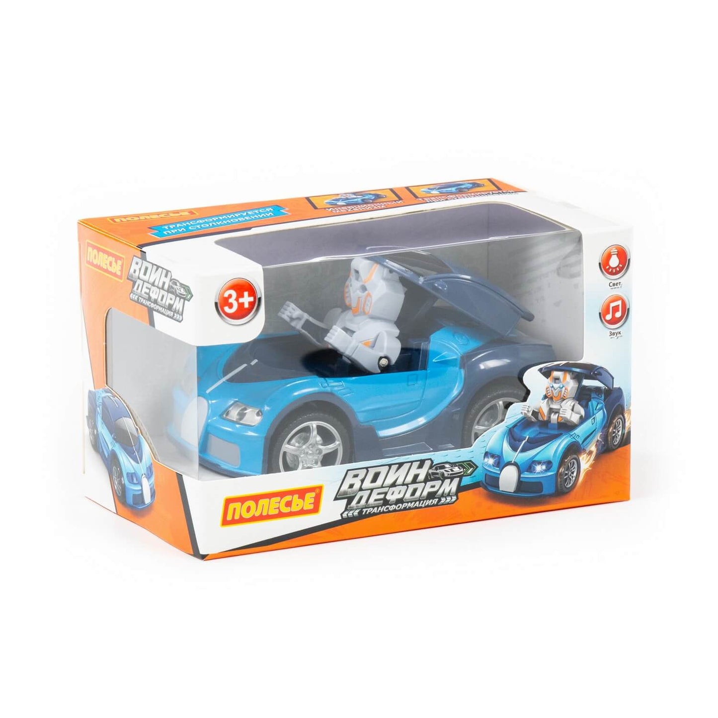 "ВОИН ДЕФОРМ" №2, АВТОМОБИЛЬ ИНЕРЦИОННЫЙ (СО СВЕТОМ И ЗВУКОМ) (В КОРОБКЕ) в кор.12шт