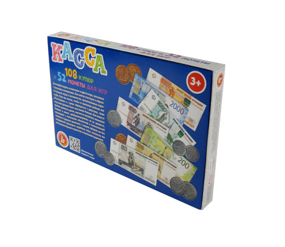 Игра обучающая "Касса. Монеты и купюры для игр" в кор.10шт