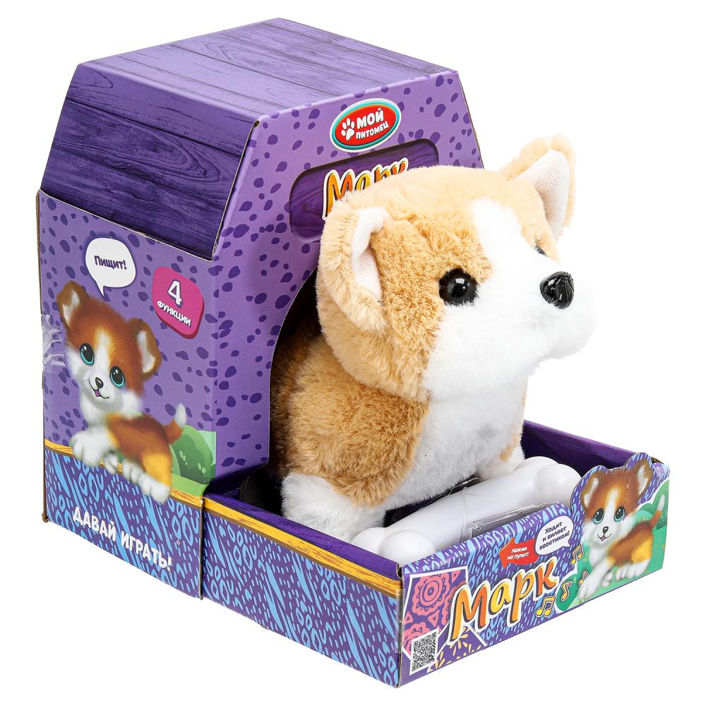 Интерактивный щенок 16 см, ходит, пищит, вил. хвост. кор. МОЙ ПИТОМЕЦ в кор.48шт
