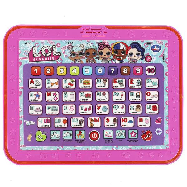 Обучающий планшет ЛОЛ 300 песен,стихов и звуков.азбука.свет.кор.бат. Умка в кор.48шт
