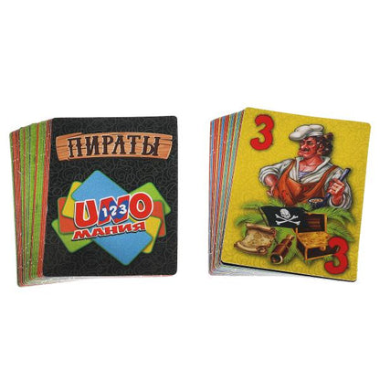 Пираты. Уномания. Коробка с европодвесом. Карточки 72 шт. 85х62 мм. Умные игры в кор.40шт