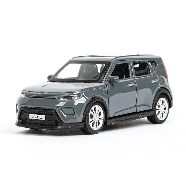 Технопарк. Модель "Kia Soul" 12 см, металл, двери, багаж., инерц, темно-серый, кор. арт.SOUL-12-DGR