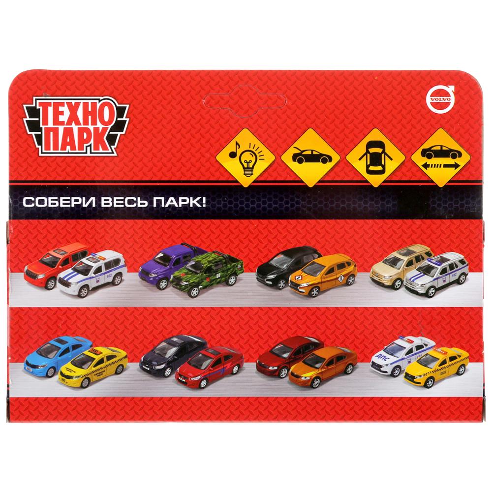 Машина металл свет-звук "volvo xc60 r-desing полиция" 12см,инерц,серебристый. Технопарк в кор.2*36шт