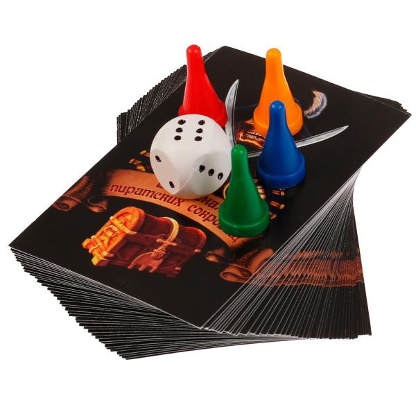 В поисках пиратских сокровищ. Настольная игра-квадрат. 40 карточек. 250х250мм. Умные игры в кор.10шт